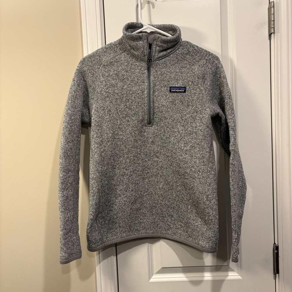 Patagonia Women's Better Sweater 1/4-Zip Fleece Pullover in Grey